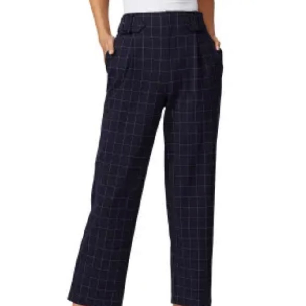 CLUB MONACO  BRAND  SIZE 00 DARK NAVY COLOR/WHITE GRID - Picture 12 of 13